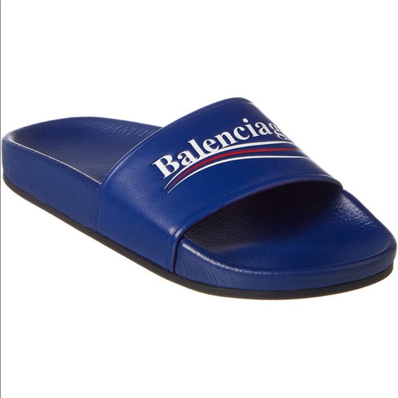 balenciaga slides blue